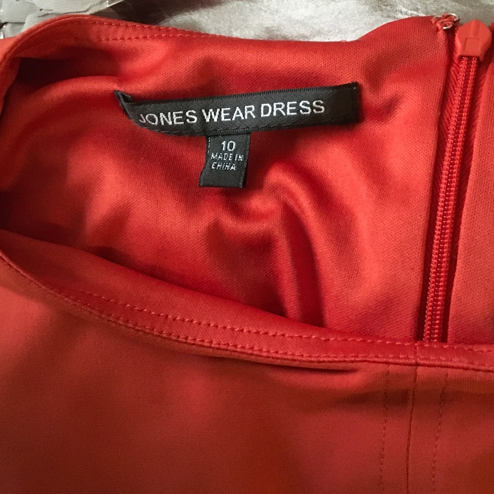 Jones Wear Vibrant Orange dress size 10 - Picture 4 of 7